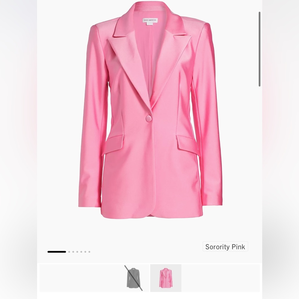 Pink satin blazer